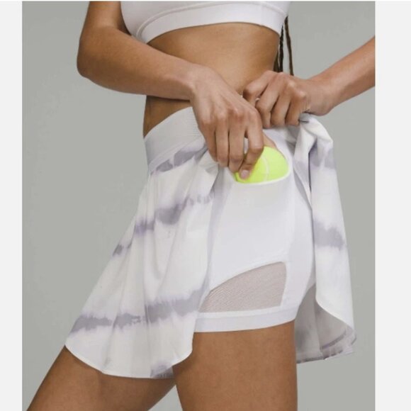 Lululemon Court Rival High-Rise Tennis Skirt 12 LONG in Transverse Lilac Multi - Picture 2 of 5
